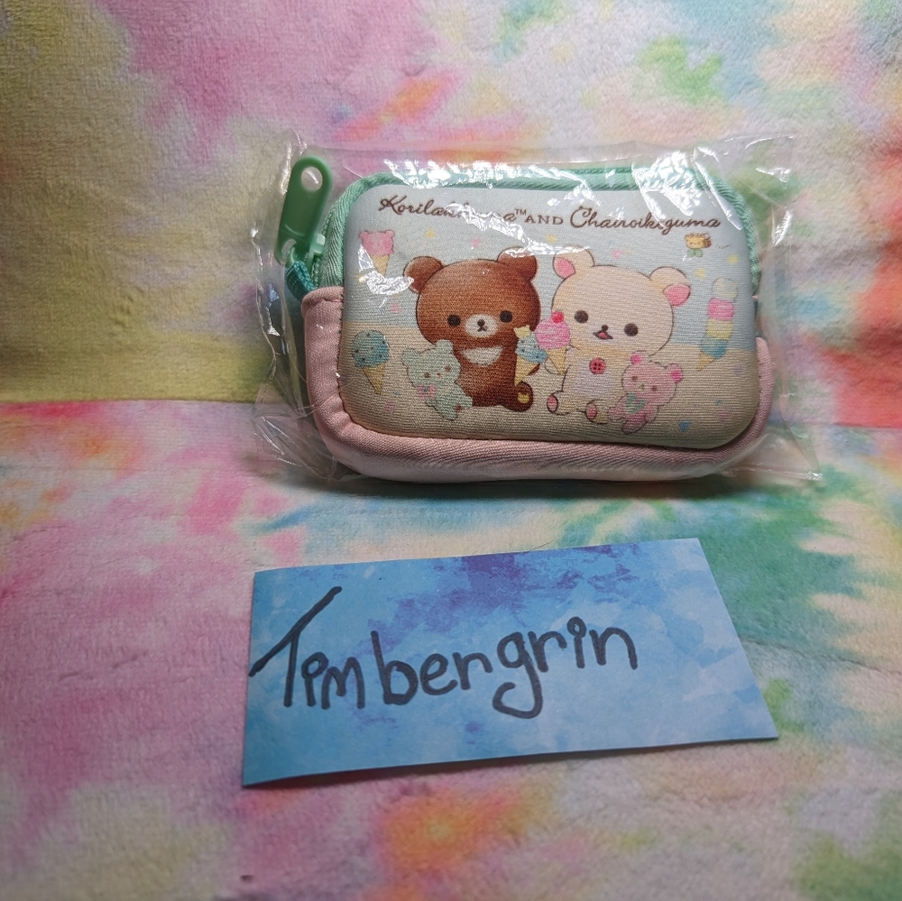 3/$20 🍄Korilakkuma and Chairoikoguma Zipper Pouch (Japan)